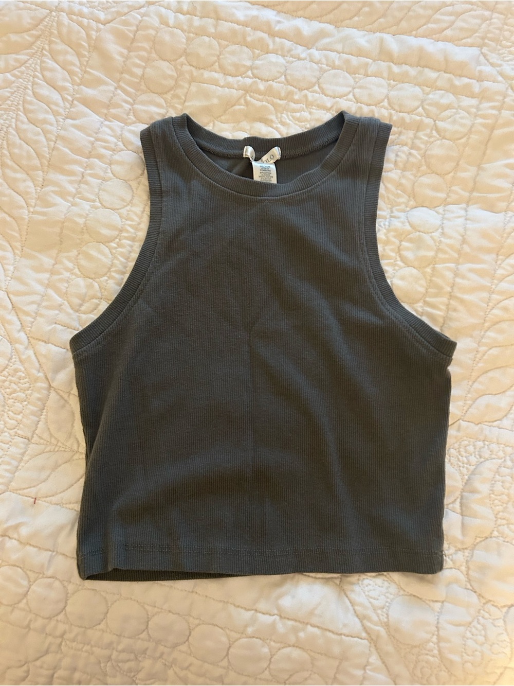 Cropped Ribbed Tank Top